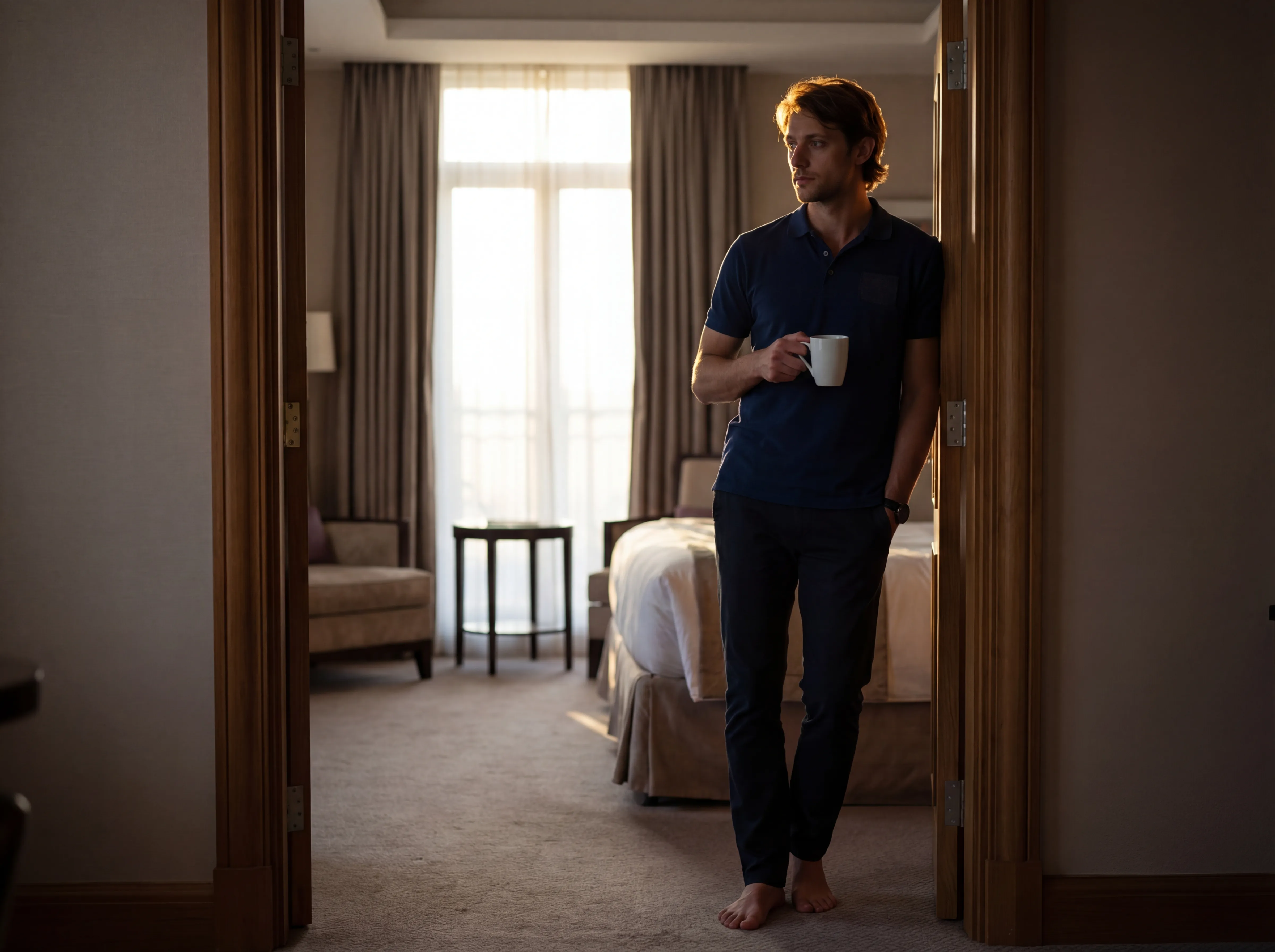 Alexander is never far from a good espresso, no matter what continent we're in