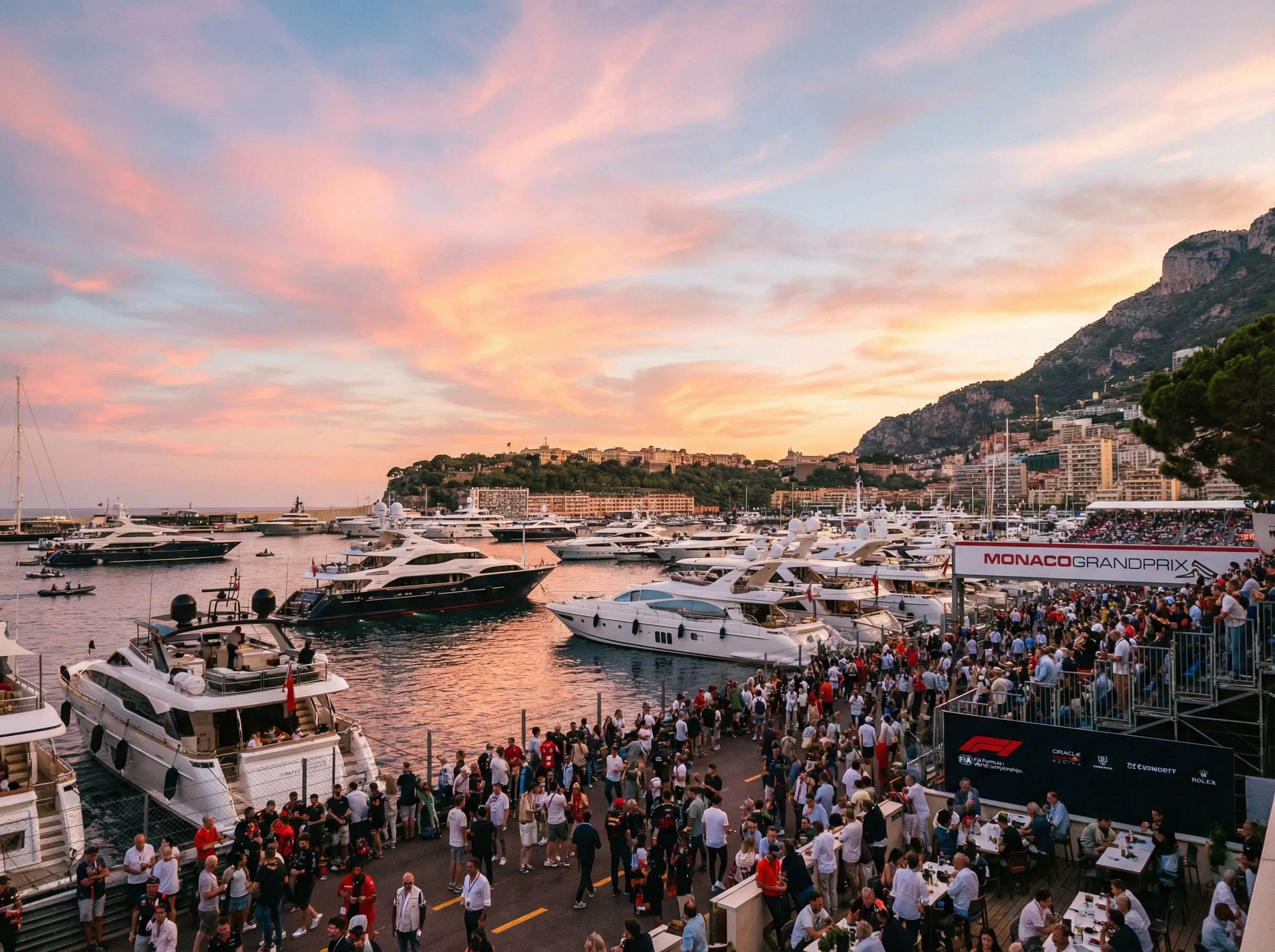Golden hour over the harbor after qualifying